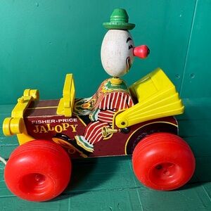 Fisher-Price Jalopy Clown Car - Red and Yellow